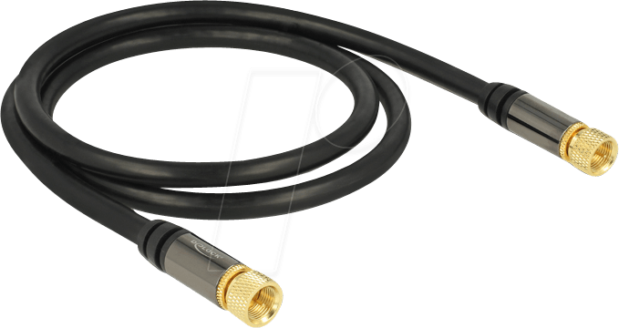 DELOCK 88918 - Anschlusskabel, F-Stecker, 1 m