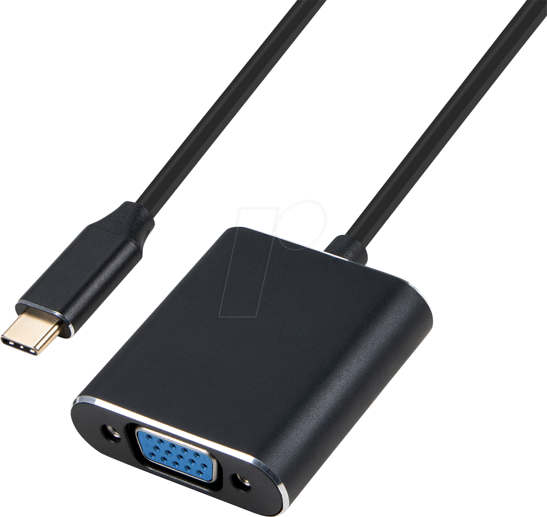 TTL USBCVG-FB0,2 - USB C Stecker auf VGA Buchse, 1080p, 0,2 m