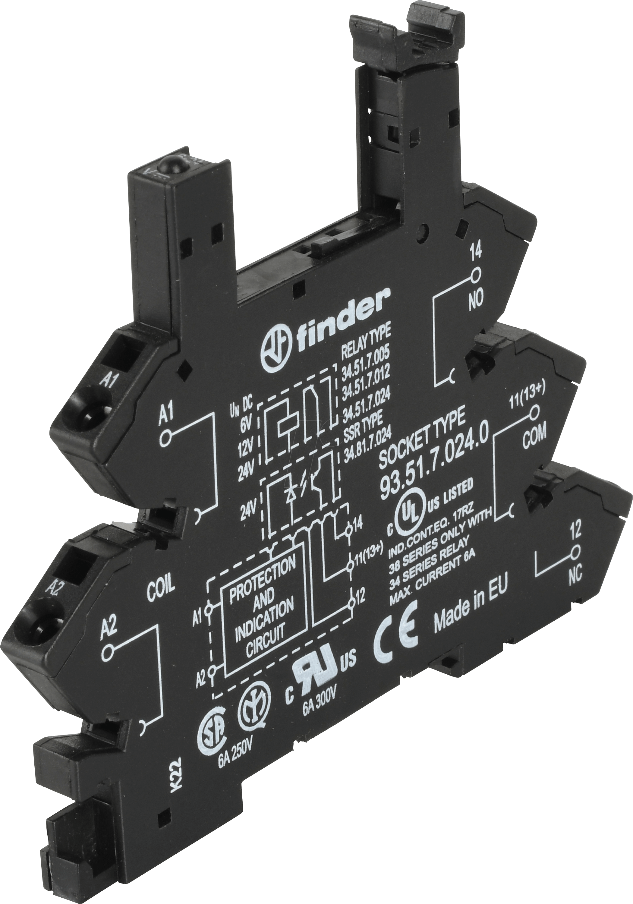 FIN 93.51.7.24.0 - Relaissockel - FIN 34.51/81, schwarz