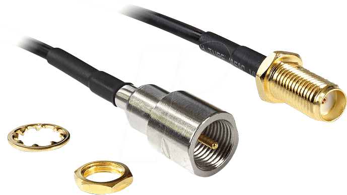 DELOCK 88587 - WLAN Kabel, SMA Einbaubuchse, FME Stecker
