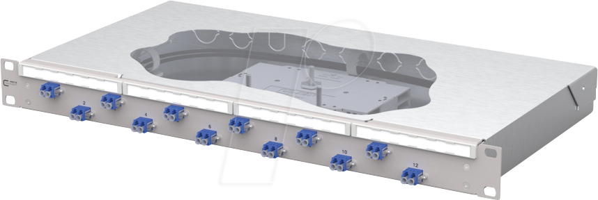 BTR 1504597412-F - OpDAT 19'', 1HE LWL-Patchfeld, 12x LC-D, OS2