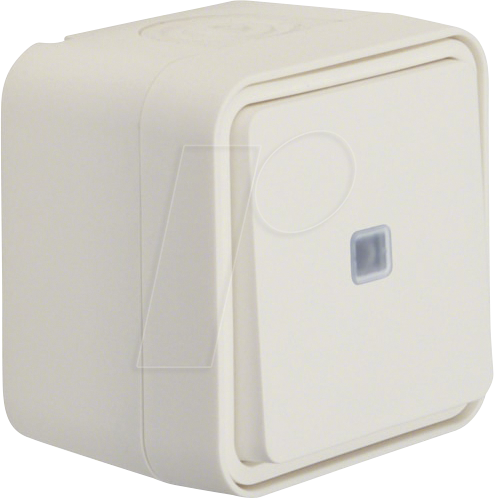 BERKER 30763522 - Wechselschalter beleuchtet AP W.1 weiß
