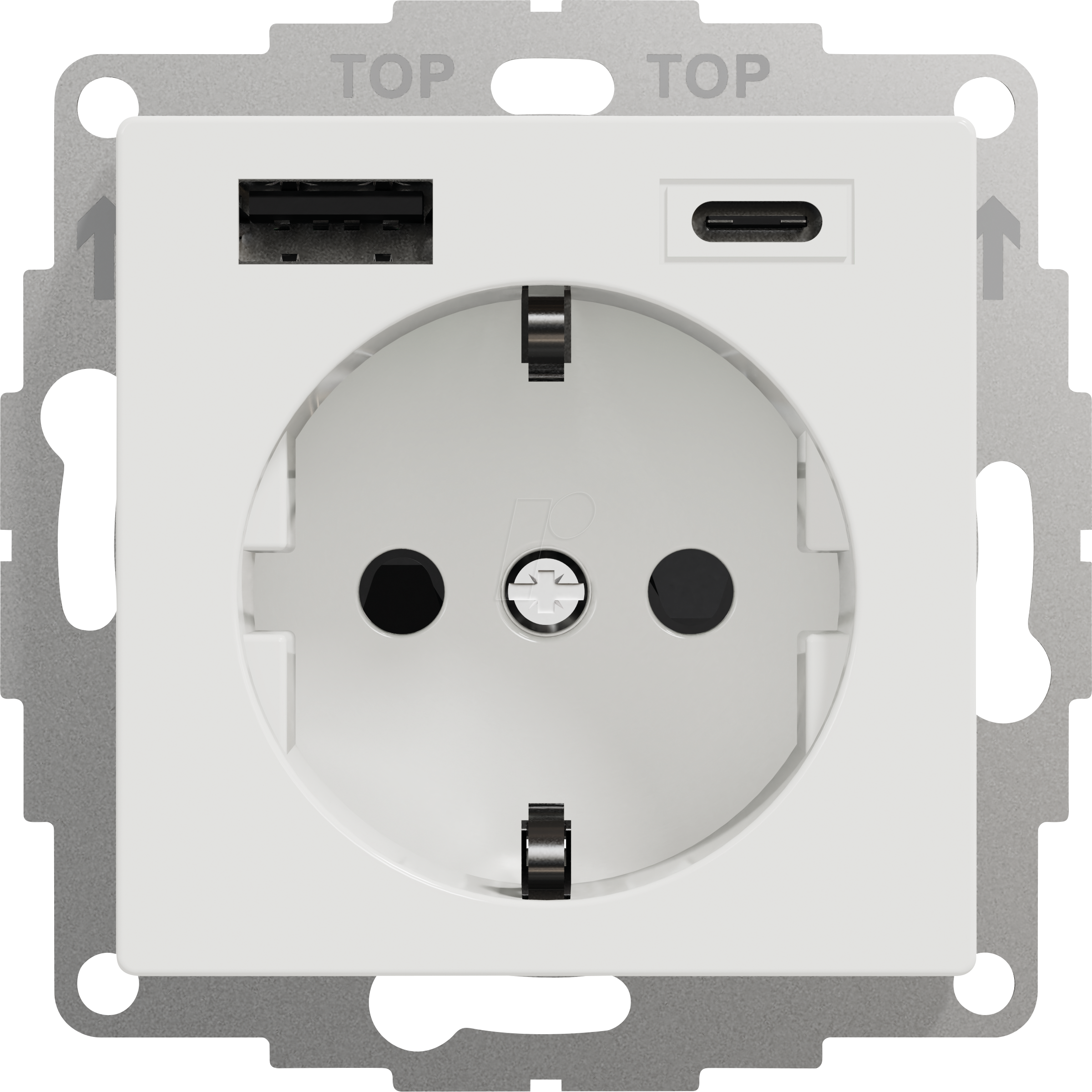 ELSO ELG365354 - USB Steckdose Typ A+C 2,4 A, 16A, 250V, JOY, reinweiß