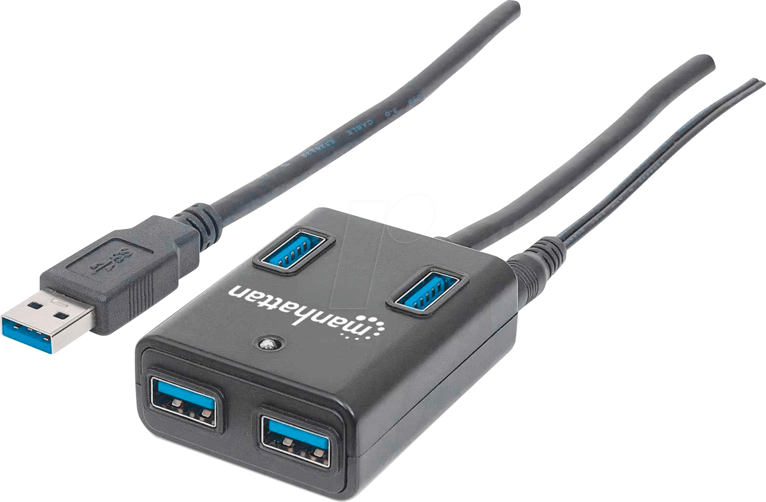 MANHATTAN 162302 - USB 3.0 Hub, 4 Port, inkl. Netzteil