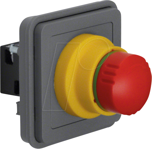 BERKER 44713512 - NOT-AUS-Taster-Einsatz W.1 grau