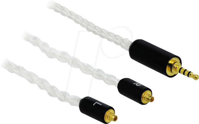 DELOCK 85848 - Kabel Klinke 4 Pin 2,5 mm Stecker > 2 x MMCX Stecker 1,20 m