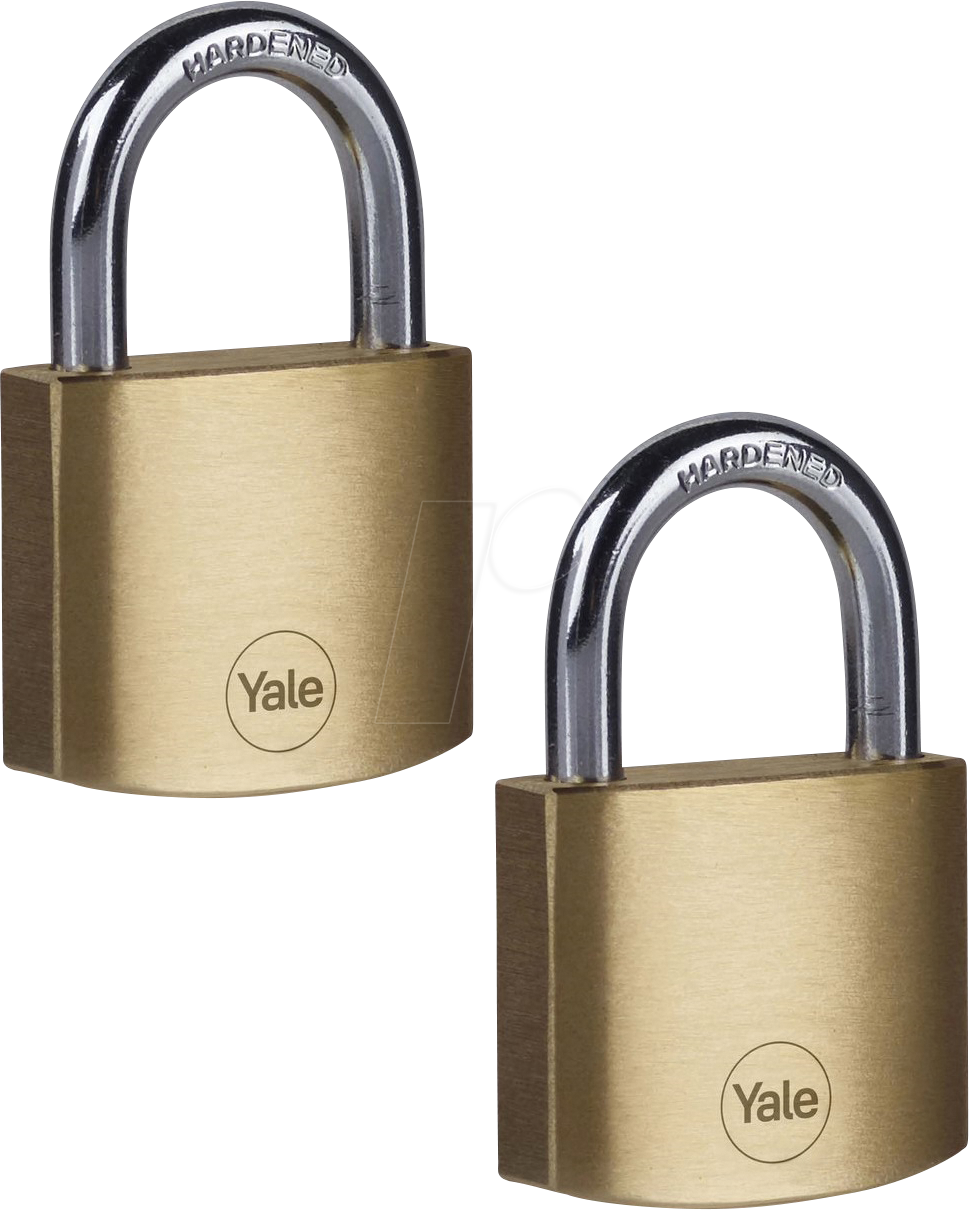 YE Y110B401222 - Vorhängeschloss, Messing, 40 mm, 2 Stück