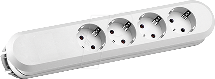 BACH 381.223K - Steckdosenleiste SMART, Typ F - CEE 7/3, 4-fach