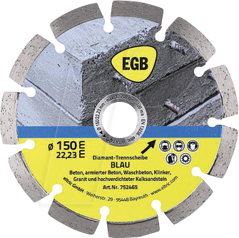 EGB 752465 - Diamant-Trennscheibe 150 mm ''Blau''