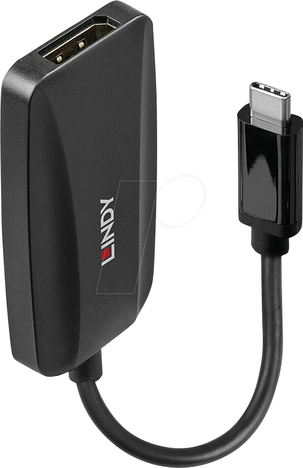 LINDY 43337 - Adapter USB C > 1x DP, 8K@60 Hz, 13 cm