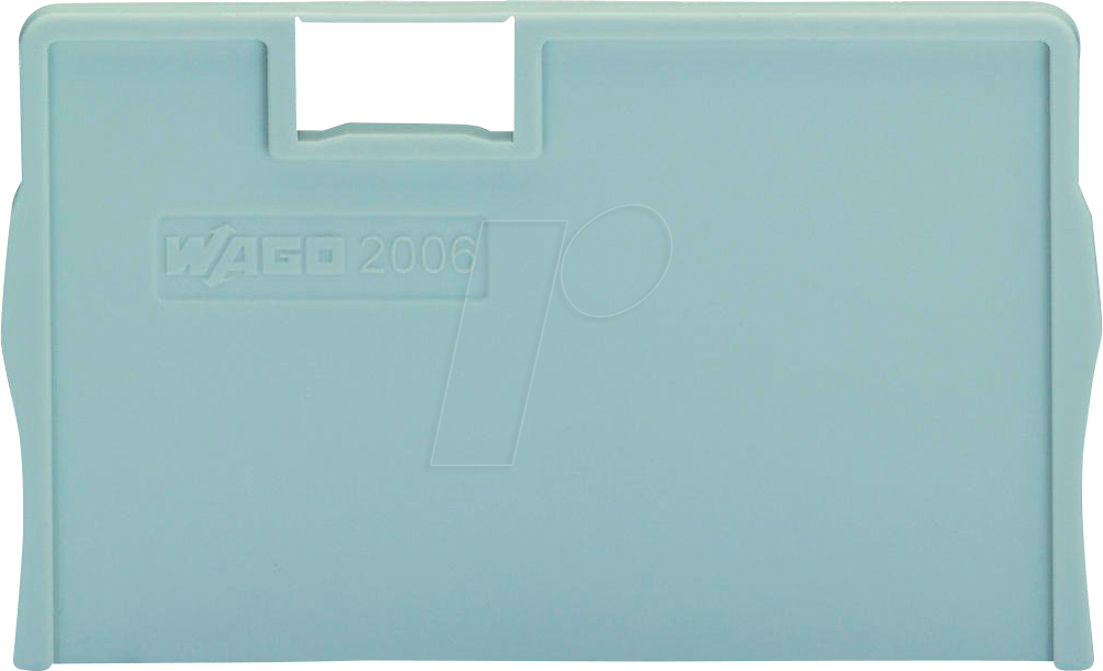 WAGO 2006-1293 - Trennplatte, 2 mm dick, überstehend, grau