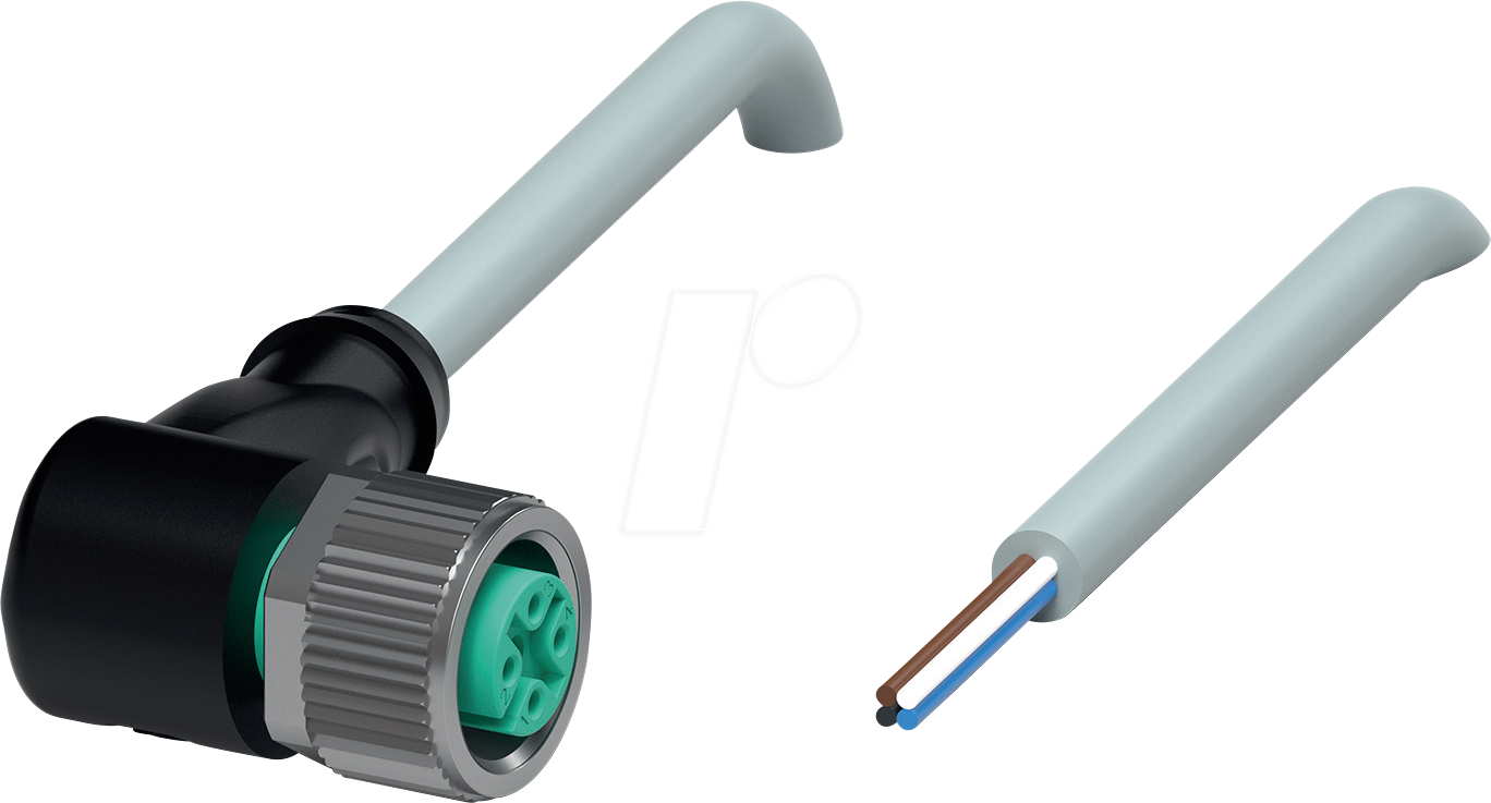 V1-W-2M-PVC - SAL M12, 4-pol, 2 m, Kabelkupplung, gewinkelt