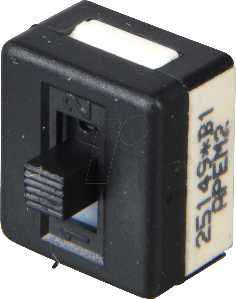 SS 25149 NH - Schiebeschalter, gerade, RM2,54 - 2x Ein - Aus - Ein