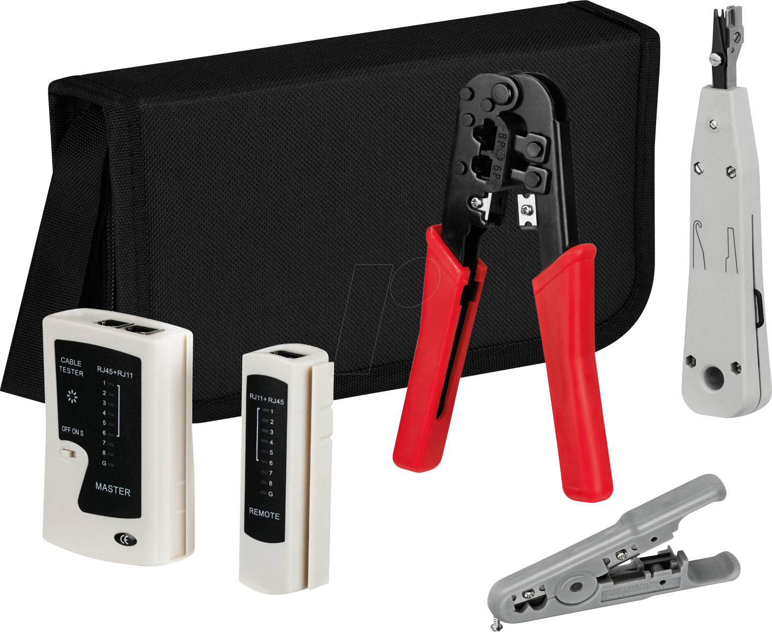 EFB EC020700001 - Netzwerk Werkzeug Set, 4-teilig, mit Tasche