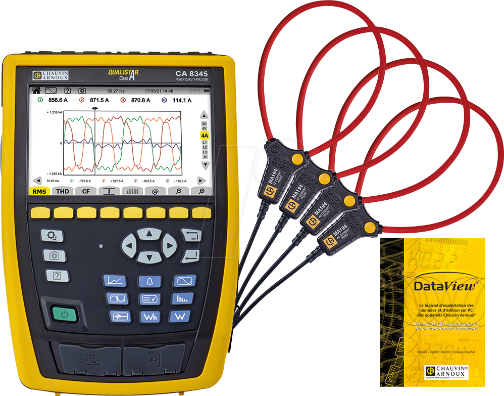 CHAU PA1160657NM - Netzanalysator C.A 8345, Set mit 4 MA194-350 Stromwandlern