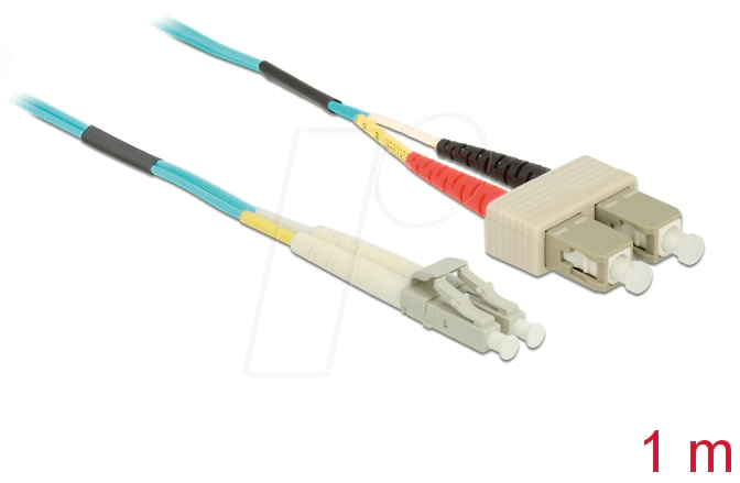 DELOCK 86564 - Kabel LWL LC/SC OM3 50/125µ  1 m