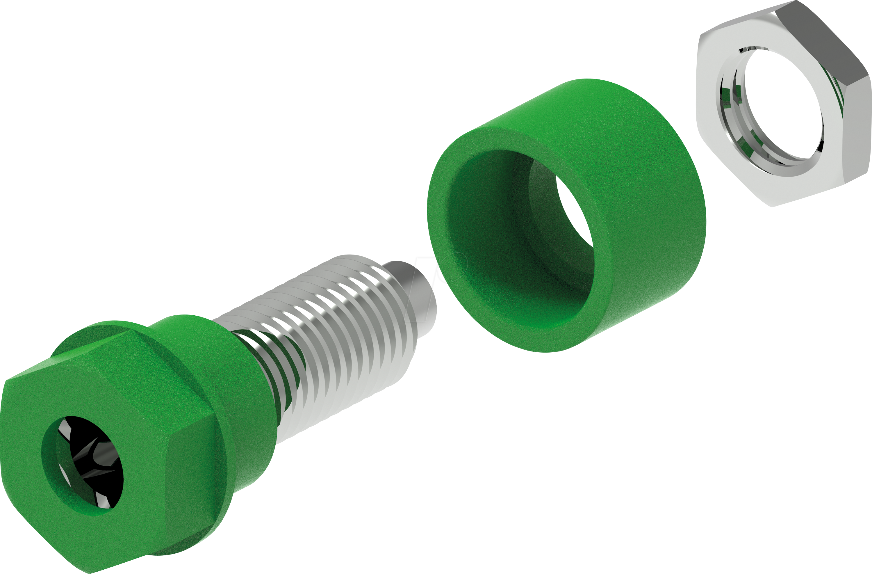 PJP 3230-C-V - Buchse, 4 mm, isoliert, grün