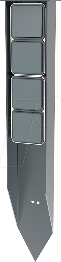 JEHOKA 68499435 - Steckdosenspieß B 6.4, 1 Schalter, 3 Steckdosen