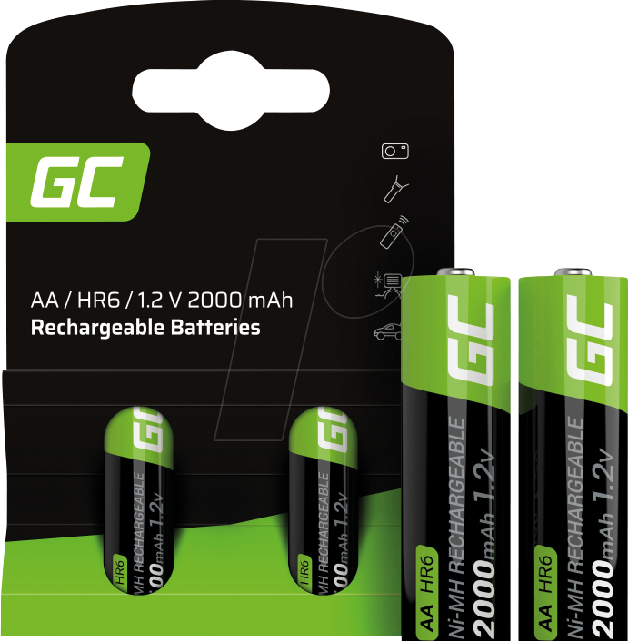 GC GR06 - NiMh Akku, AA (Mignon), 2000 mAh, 2er-Pack