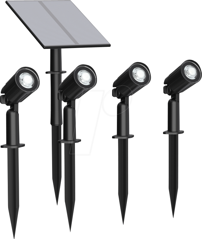 Thumbnail - ELED SO700100 - Solar-Gartenspots, 5 W, 3000K, 200 lm, LiFePO4, IP54