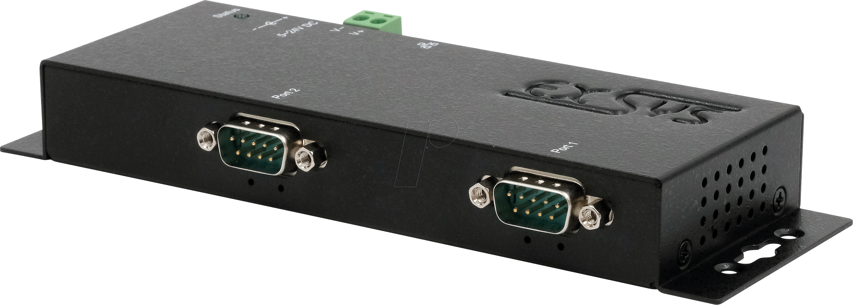 EXSYS EX6112-2 - 2-Port RS232, seriell, LAN Adapter, Metallgehäuse