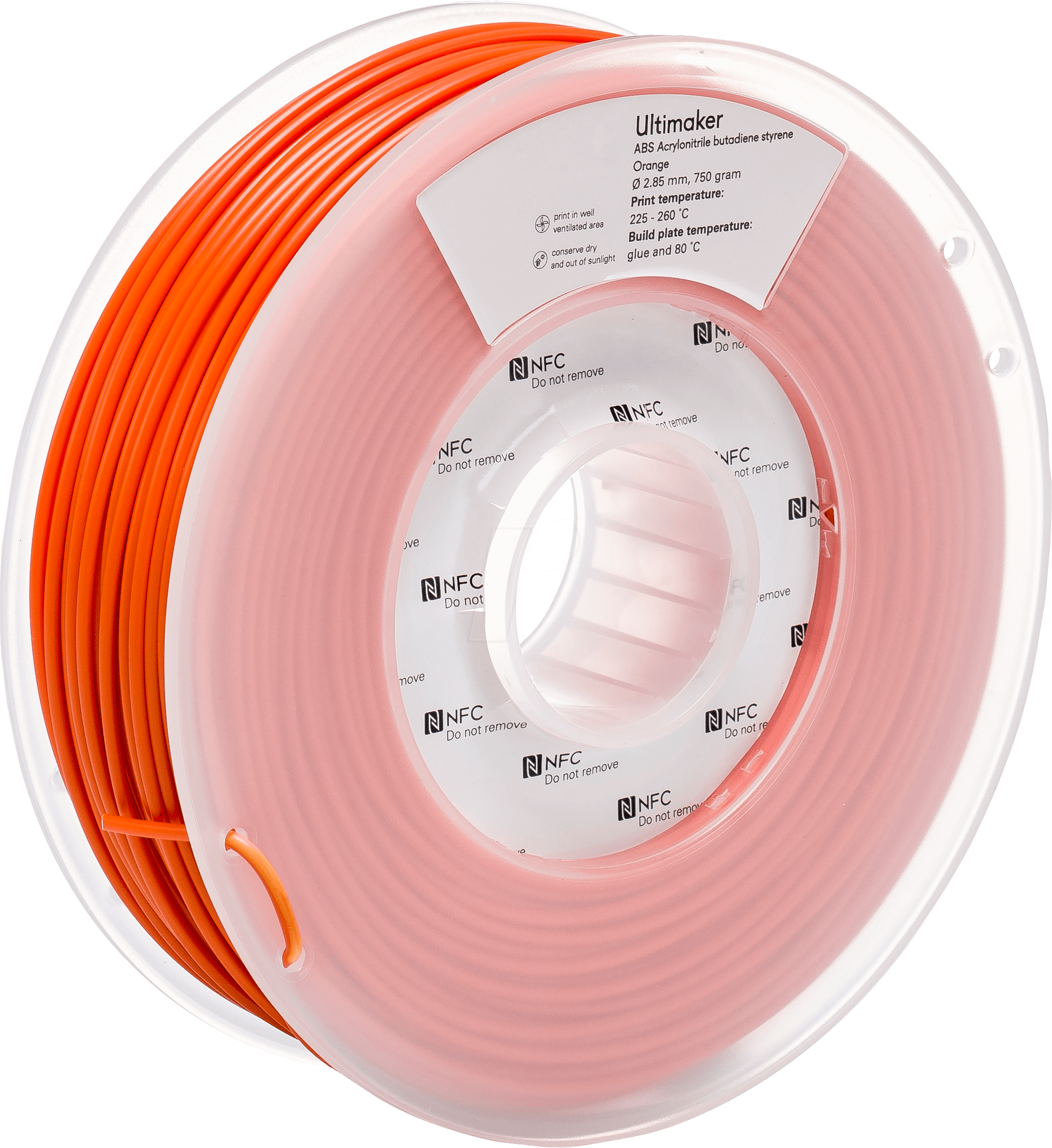Thumbnail - ULTIMAKER 74753 - Filament, ABS, M2560 orange, 750 g