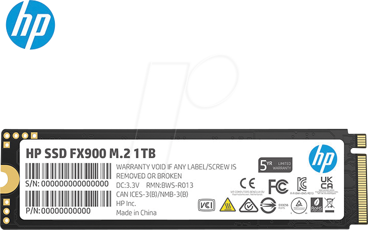 HP 57S53AA - HP SSD FX900 PCIe 4.0 SSD, 1TB, M.2 NVMe