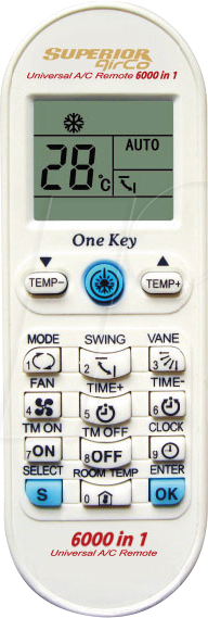 SUPER AIRCO 6000 - Superior AirCo 6000in1 - Klimageräte Universalfernbedienung