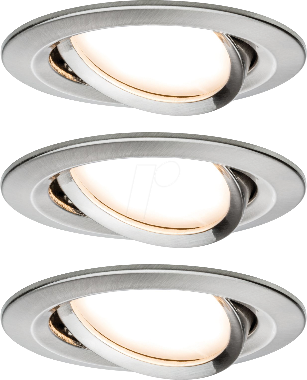 PLM 92959 - Einbauleuchte Nova Plus Coin, 3x6 W, 2700 K, 50°, dimmbar, eisen