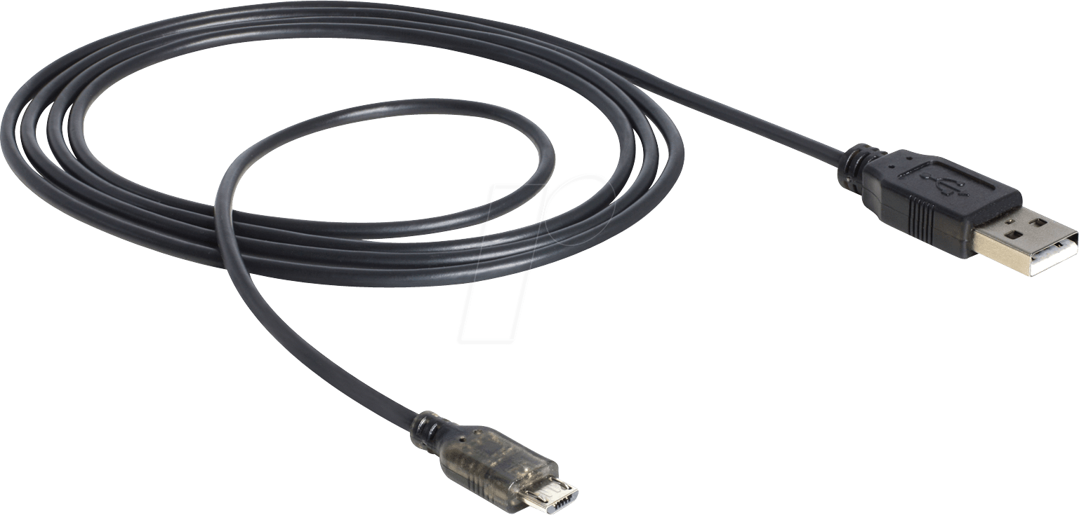DELOCK 83272 - USB 2.0 Kabel, Micro B Stecker auf A Stecker, 1,5 m