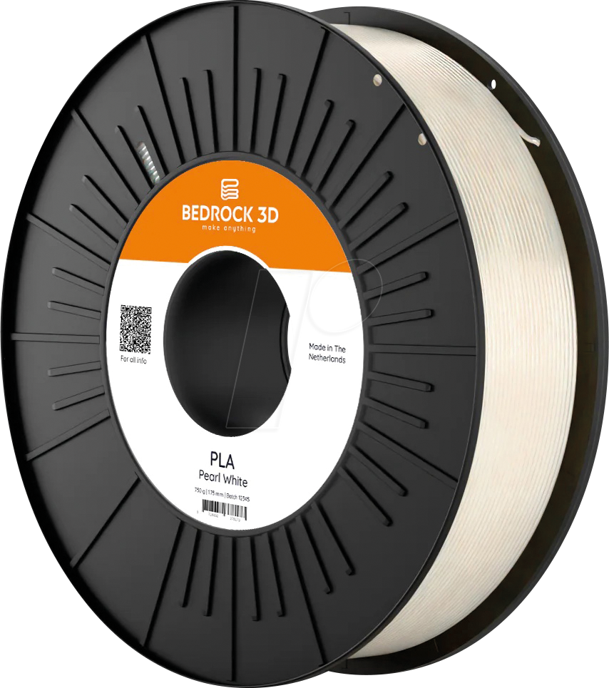 BEDROCK 3D 25259 - Filament, PLA, perlweiß, 2,85 mm, 750 g