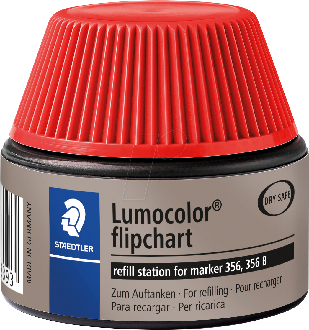 STAEDTLER 488562 - Nachfüllstation, Lumocolor Flipchart Marker 356/356 B, rot