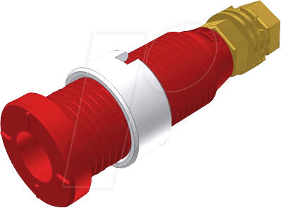 MSEB 2600G-M3 RT - Einbaubuchse, 2 mm, rot, gesichert