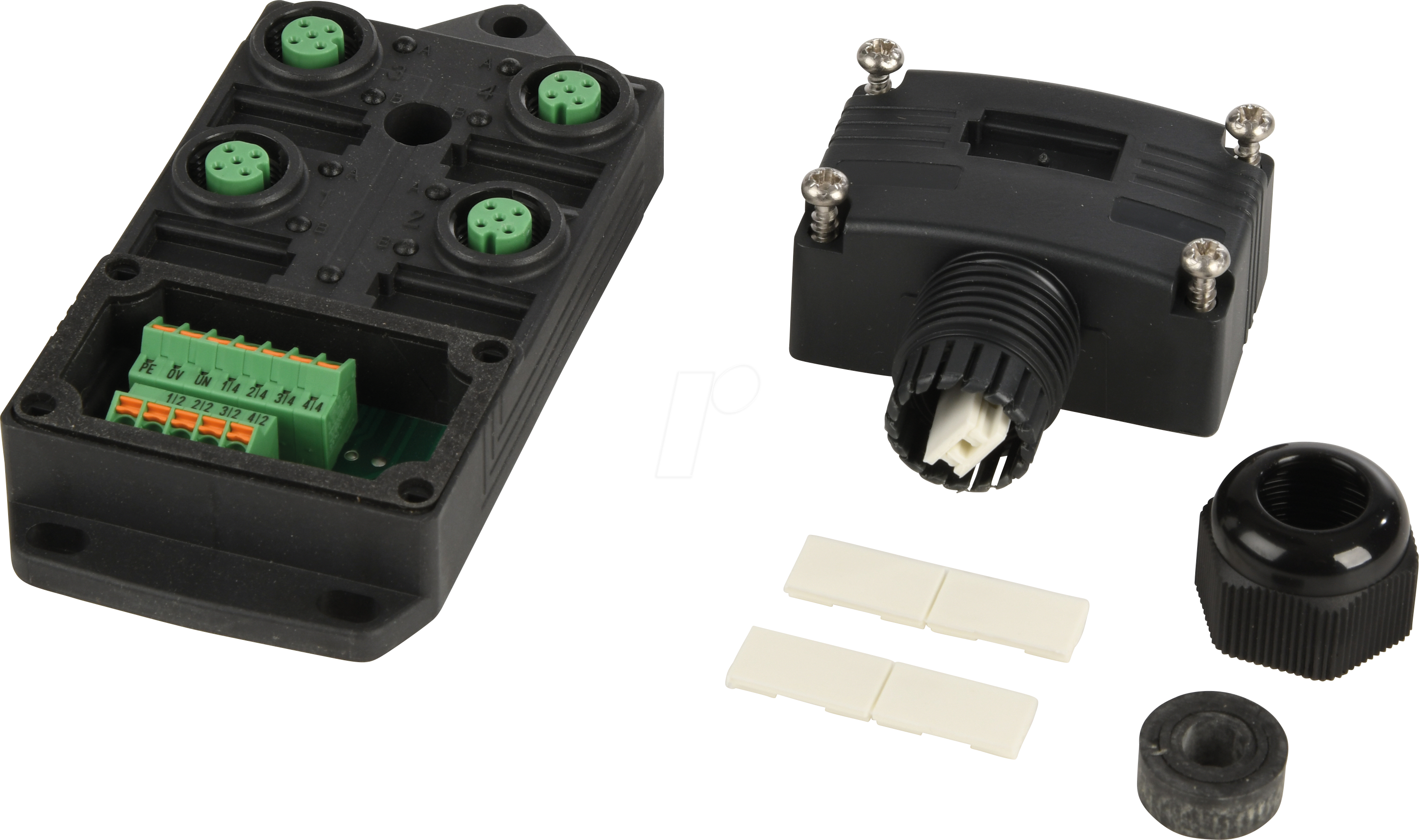 P+F V1-4/8A-E2 - Passiv-Verteiler V1-4/8A-E2, 4-fach