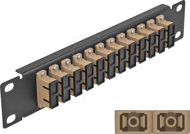 Thumbnail - DELOCK 66773 - LWL Patchpanel, 10'', 12-Port, SC Duplex, 1HE, schwarz