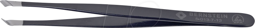BERN 5 013 7 13 - Bestückungspinzette, diagonal, 125 mm, ESD