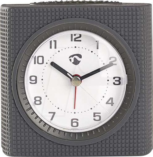N CLDK004GY - Analoger Schreibtisch Wecker, Snooze, Backlight, Grau / Weiss