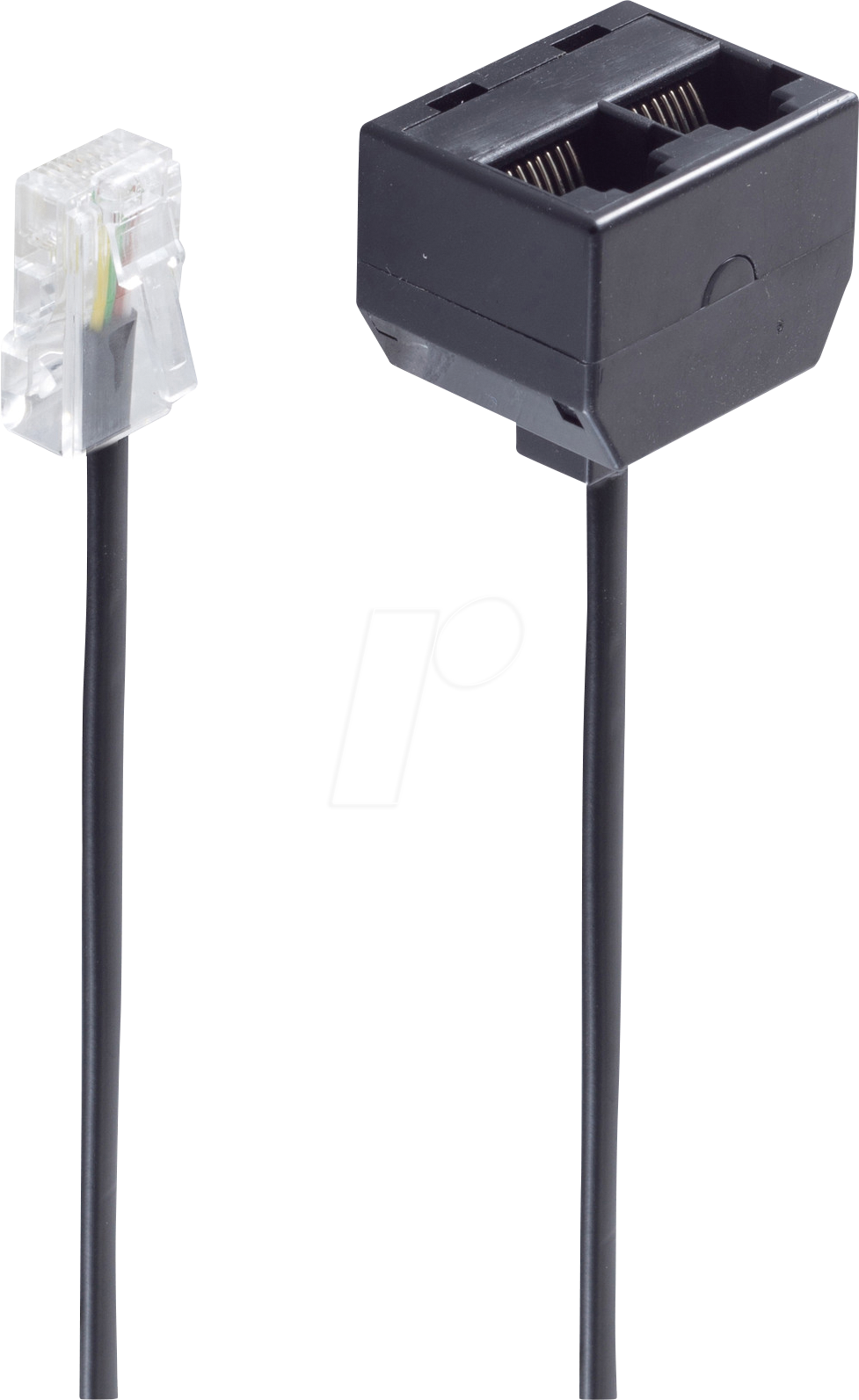 SHVP BS71233 - Western-Stecker 8/4 > 2x Buchse, 100 Ohm, 0,1m