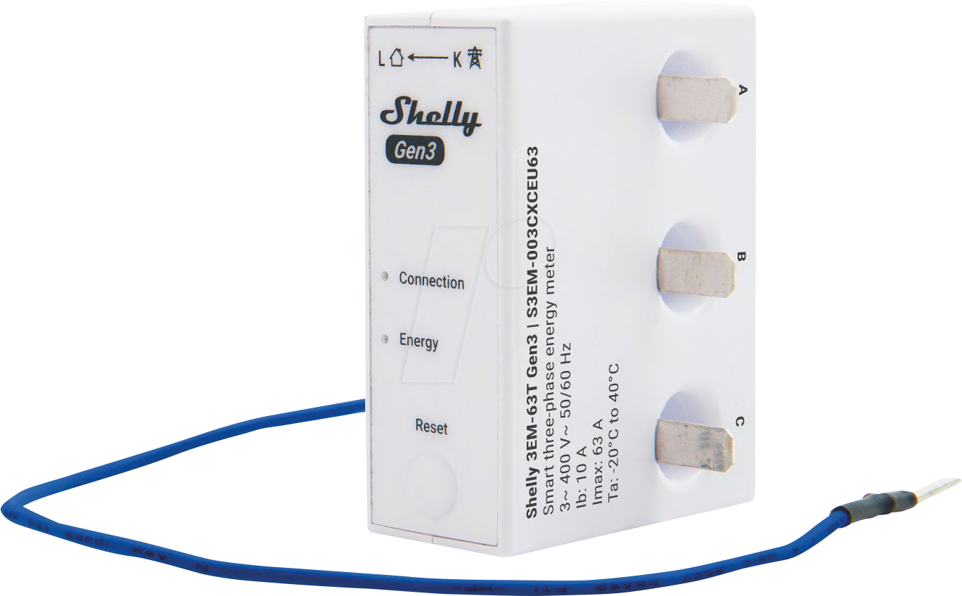 SHELLY 3EM-63TG3 - Shelly 3EM-63T Gen3