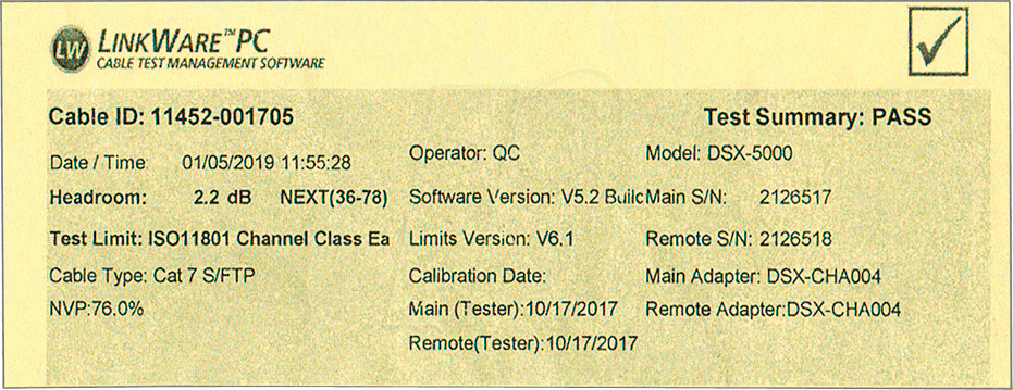 Thumbnail - GC 8064-H050 - Patchkabel, Cat.6A, S/FTP, mit Prüfprotokoll, 5 m, grau