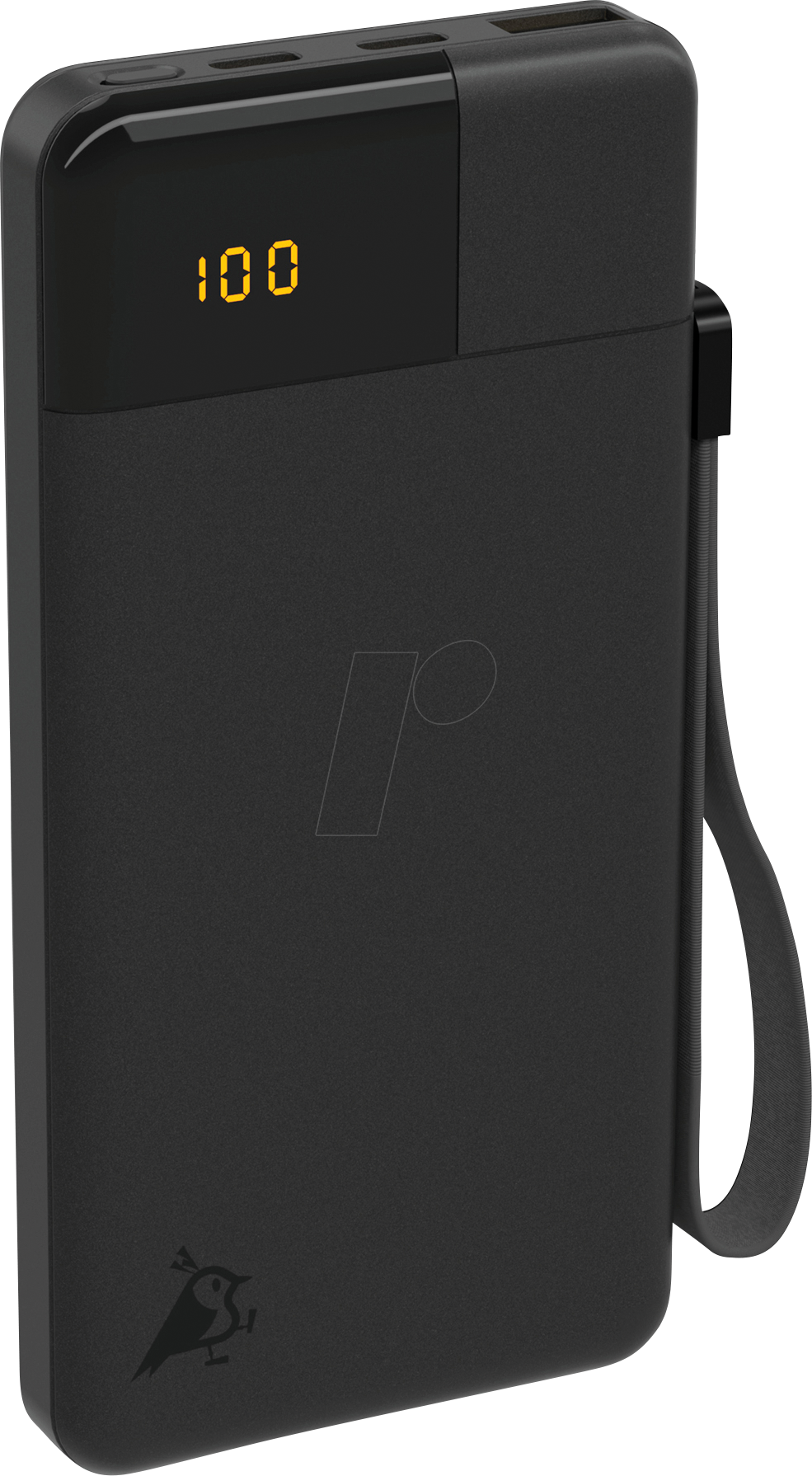 AQIILA PB B10 SW - Powerbank, 10000 mAh, 20 W, 1x USB-A, 2x USB-C, schwarz