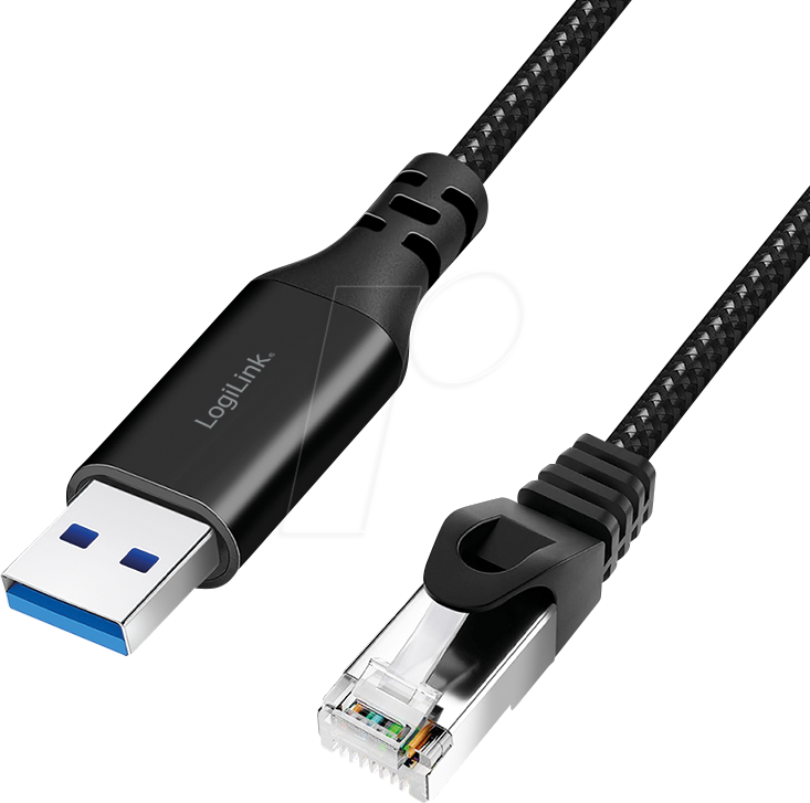 LOGILINK CU0401 - Netzwerkadapter, Kabel, USB 3.0 Typ-A, Gigabit Ethernet, 1,5 m