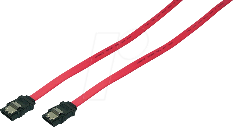 LOGILINK CS0008 - SATA Stecker > SATA Stecker,rot, Metall, 90 cm
