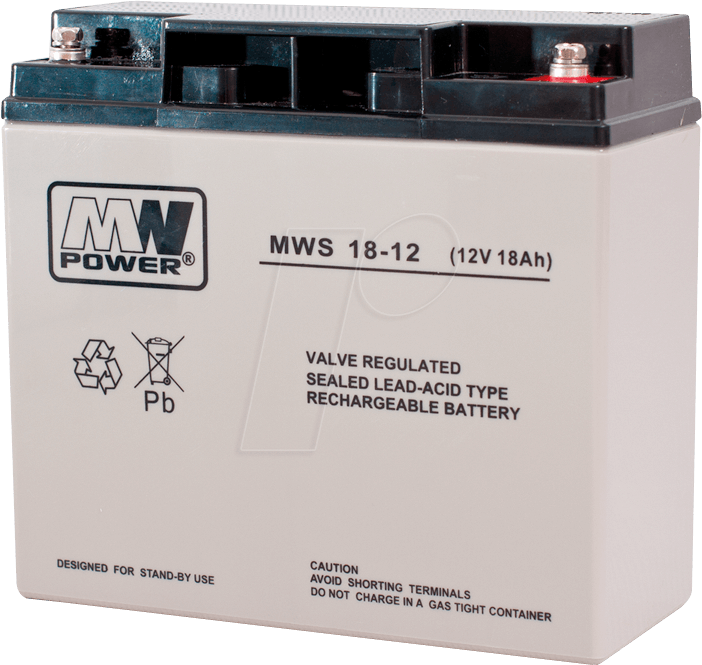 MWS 18-12 - Blei-Vlies-Akku, 12 V, 18 Ah
