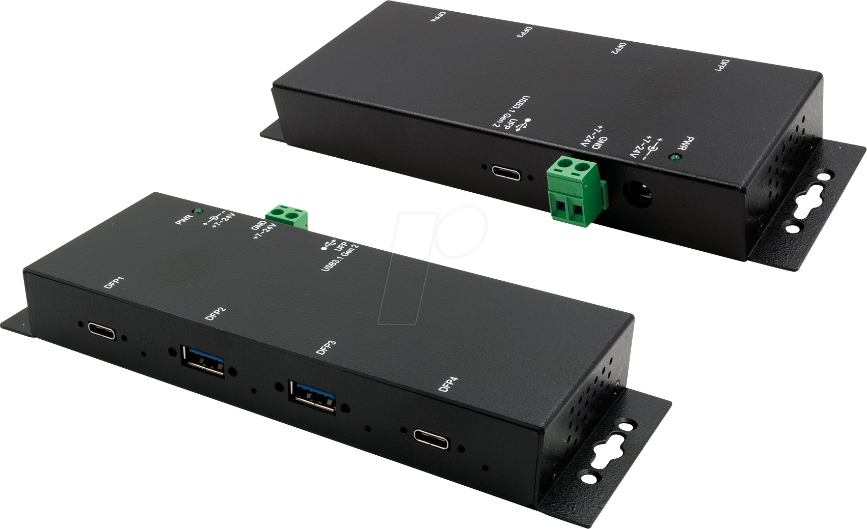 EXSYS EX1234HMVS - USB 3.1 4-Port Industrie-Hub, 2x A, 2x C