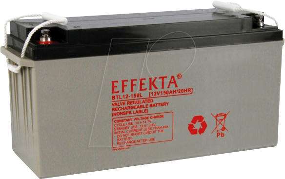 EFKTA BTL12-150L - Blei-Vlies-Akku, AGM, 12V, 150 Ah
