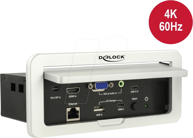 DELOCK 87733 - Multi-AV zu HDMI Konverter 4K 60 Hz für Tischeinbau