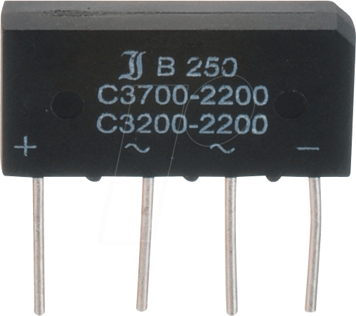 B250C3700-2200A - Brückengleichrichter, 600 V, 2,2 A