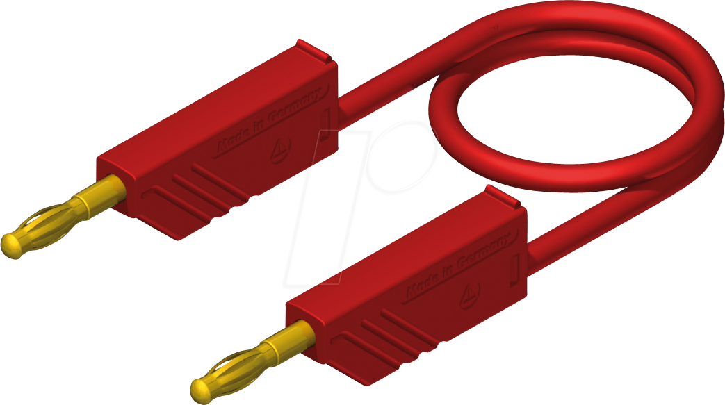 Thumbnail - MLN 150 25 AU RT - Messleitung, 2,5 mm², 1,5 m, rot, vergoldet