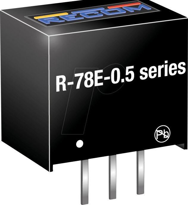 R-78E15-05 - DC/DC-Wandler R-78, 18-28 Vin, Single, 15 Vout, 500 mA, SIP3